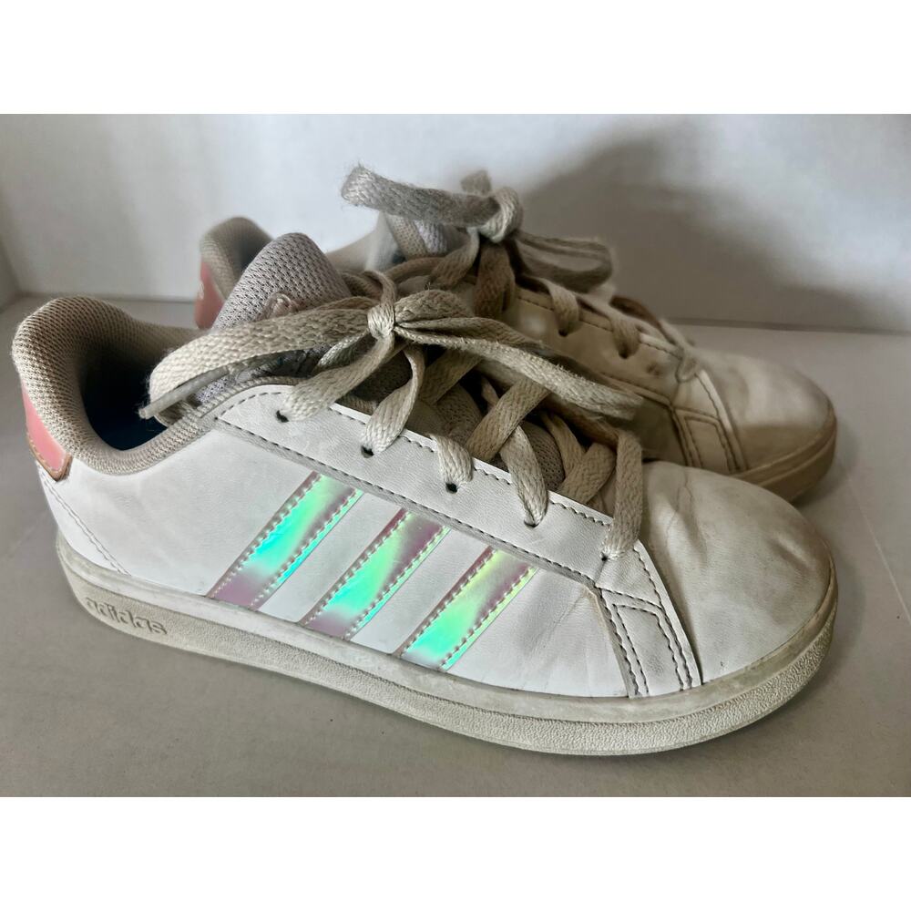 Adidas Kids Iridescent Leather Sneakers Size 1